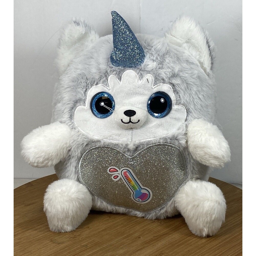 Zuru White Gray Puppycorn Husky Girls Soft Collectible Plush Stuffed Animal Toy